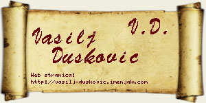Vasilj Dušković vizit kartica